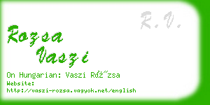 rozsa vaszi business card